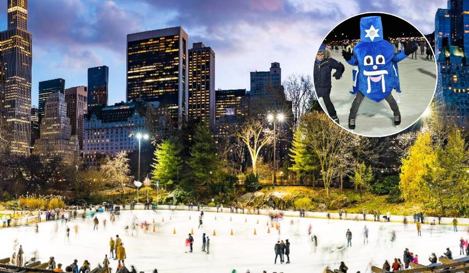 Chanukah On Ice torna alla pista di pattinaggio Wollman questo dicembre &#8211; con melodie in levare, specialità kosher e una gigantesca menorah di ghiaccio