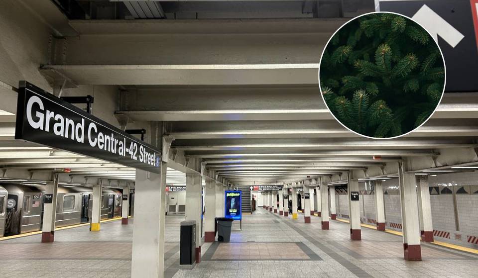 Dit NYC metrostation ruikt naar vanille en verse dennen – maar de vakantie make-over zal niet lang duren