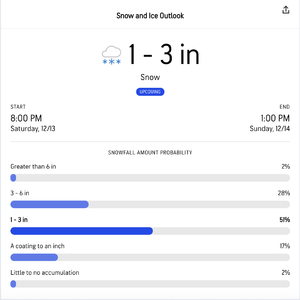 AccuWeather Snow and Ice Outlook for NYC