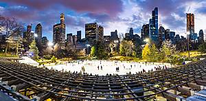 Wollman Rink and Midtown Skyline during Dusk