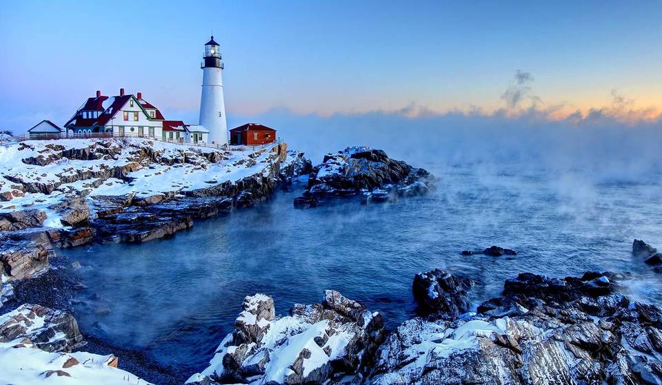 America’s ‘Little Iceland’ Is Just A Short Flight From NYC — With Coastal Cliffs, Nordic Spas, & ‘Blue Lagoon’ Vibes