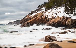 Sand Beach Acadia National Park Winter 2021