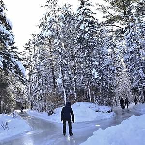 people skating at Domaine Enchanteur