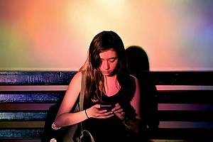 young girl on cellphone