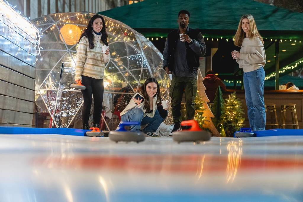 Curling Cafe & Bar at Bank of America Winter Village at Bryant Park.