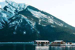 cabin on the lake in Banff, AB, Canada
