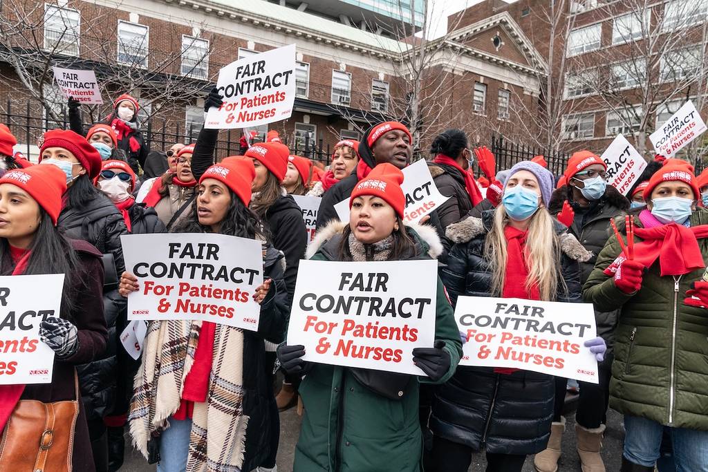 Nurses at Montefiore Medical Center in New York continue to strike on 2nd day as negotiation still on between administration and union on January 10, 2023