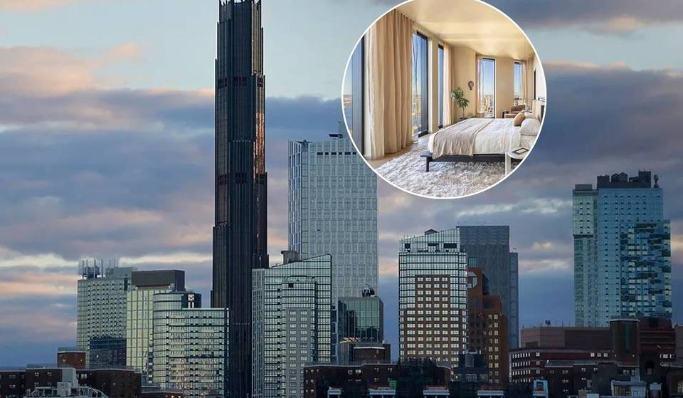 À l&rsquo;intérieur de la plus haute maison de Brooklyn : ce penthouse de 17 millions de dollars dispose d&rsquo;une piscine de 23 mètres et d&rsquo;une vue imprenable à 300 mètres de hauteur — et il vient d&rsquo;être mis en vente.