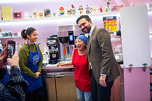 Mayor Zohran Mamdani signs Executive Order 11 to create an inventory and identify ways to cut the fees and fines that small businesses pay in New York City. Sweets and Things, Brooklyn. Wednesday, January 14, 2026.