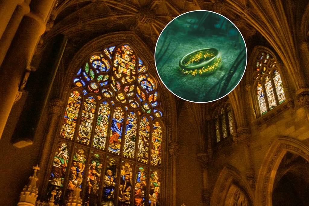 The stained glass windows of St. Ann & the Holy Trinity Church in Brooklyn. Also featured, a close up of the one ring from the hit film series 'The Lord of the Rings'