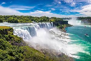 View of American falls at Niagara falls, USA, from the American Side
