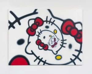 Gowoon Lee, Kitty Under Centrifugal Force, 2026, oil on canvas, 63 x 47 inches. Photo: Adam Reich