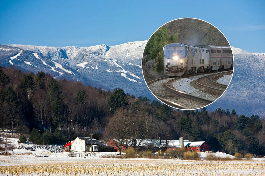 Deze 13 uur durende wintertreinreis vanuit New York City is de mooiste reis in de VS – met meer dan 100 overdekte bruggen en dagelijkse verbindingen naar besneeuwde bergtoppen.