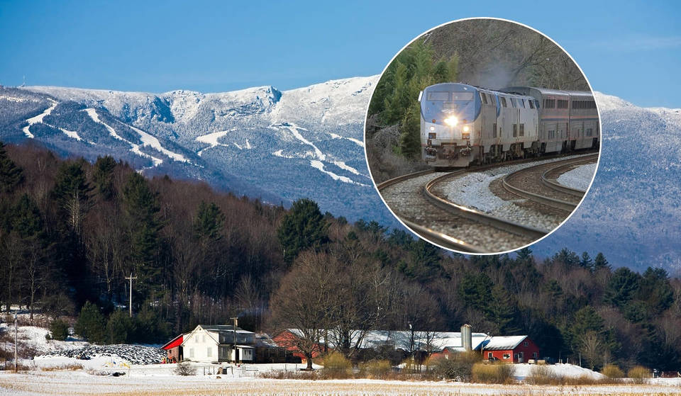 Diese 13-stündige Zugfahrt im Winter von New York City ist die landschaftlich reizvollste Reise in den USA – mit über 100 überdachten Brücken und täglichen Verbindungen zu schneebedeckten Gipfeln.