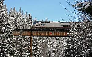 amtrak train snow