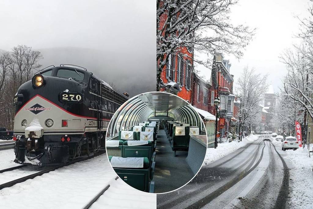 This Rare Glass Vista Dome Winter Train Lets You ‘Ride In The Sky’ Through America’s ‘Little Switzerland’ — With 360° Views Of Snowy Mountains, Frozen Gorges And A Cozy Alpine Town