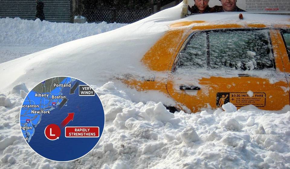 Nueva York podría recibir más de 15 cm de nieve este fin de semana, ya que el feroz «ciclón explosivo» se intensifica rápidamente.