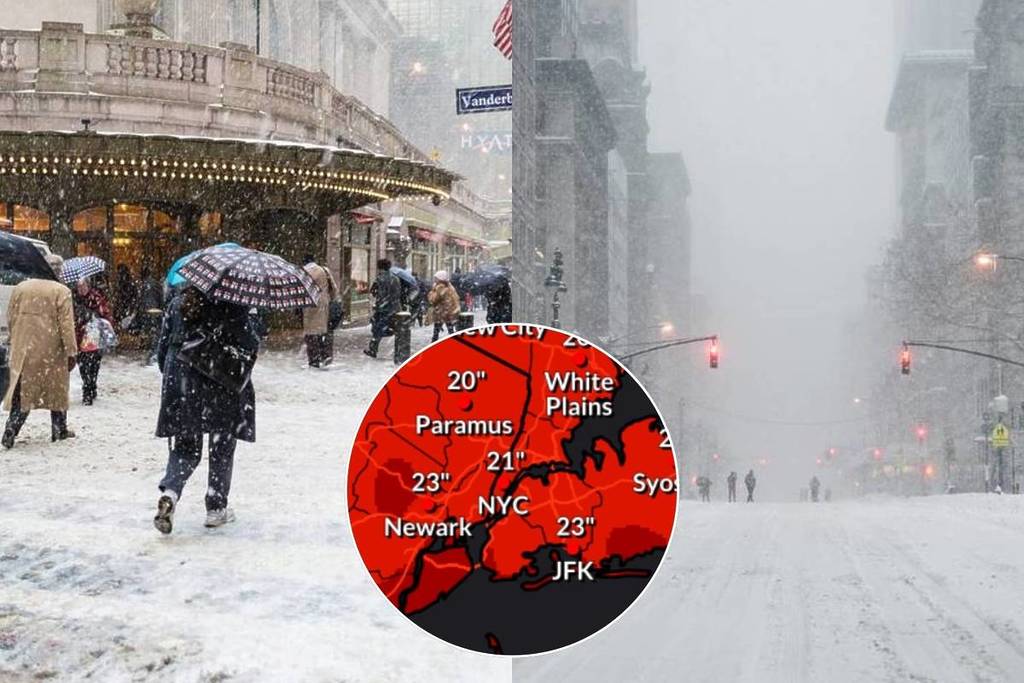 La tempête de neige qui s&rsquo;annonce à New York a été reclassée en « alerte de blizzard », ce qui est rare, avec des prévisions de 33 à 46 cm : « Ce sera une tempête super intense. Prenez ça au sérieux. »