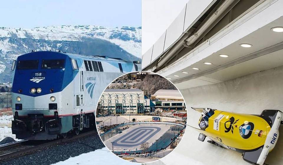 Diese 10-stündige malerische Zugfahrt von NYC bringt dich zu einem Olympischen Dorf, wo du eine echte Bobbahn mit 55 Meilen pro Stunde befahren, auf echtem olympischem Eis Schlittschuh laufen und sogar eine „Skeleton”-Eisrutsche ausprobieren kannst.