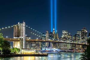 9/11 Tribute in Light installation nyc