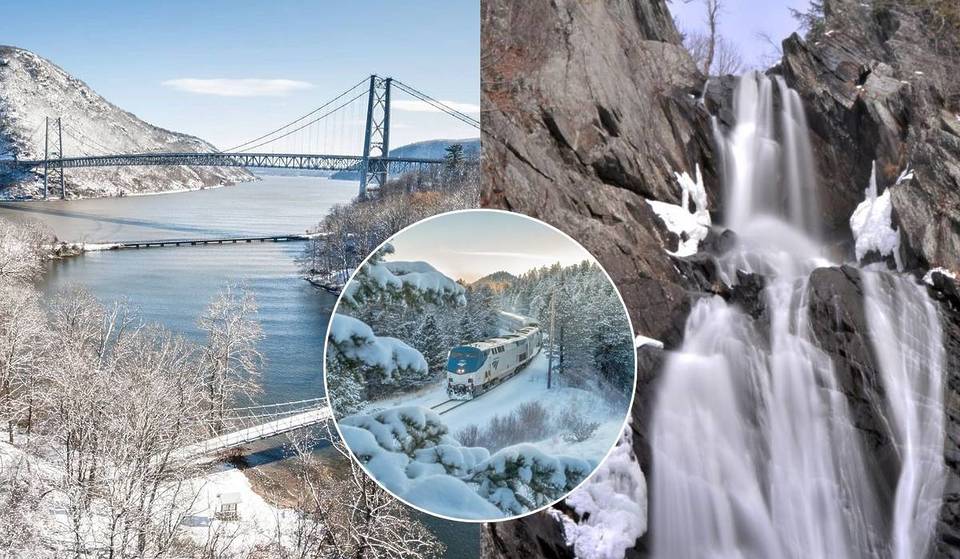 This ‘Eagle Watch’ Amtrak Train Trip Is New York’s Best Kept Winter Secret—Complete With 150-Foot Ice Walls, Scenic River Views And Upstate’s Most Charming Downtown