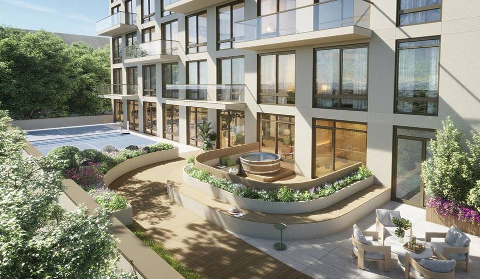 In Brooklyn gibt’s jetzt eine seltene, brandneue Wohnungslotterie mit Luxuswohnungen für unter 1.000 Dollar – mit privatem Kino, Spa, Yoga-Studio und Pickleball-Platz.