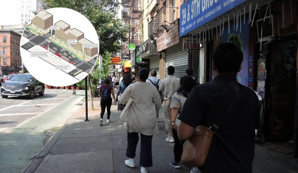 NYC hat gerade eine massive Neugestaltung der Ninth Avenue über 16 Blocks hinweg vorgestellt – mit „Super Sidewalks“ und doppelt so breiten Radwegen