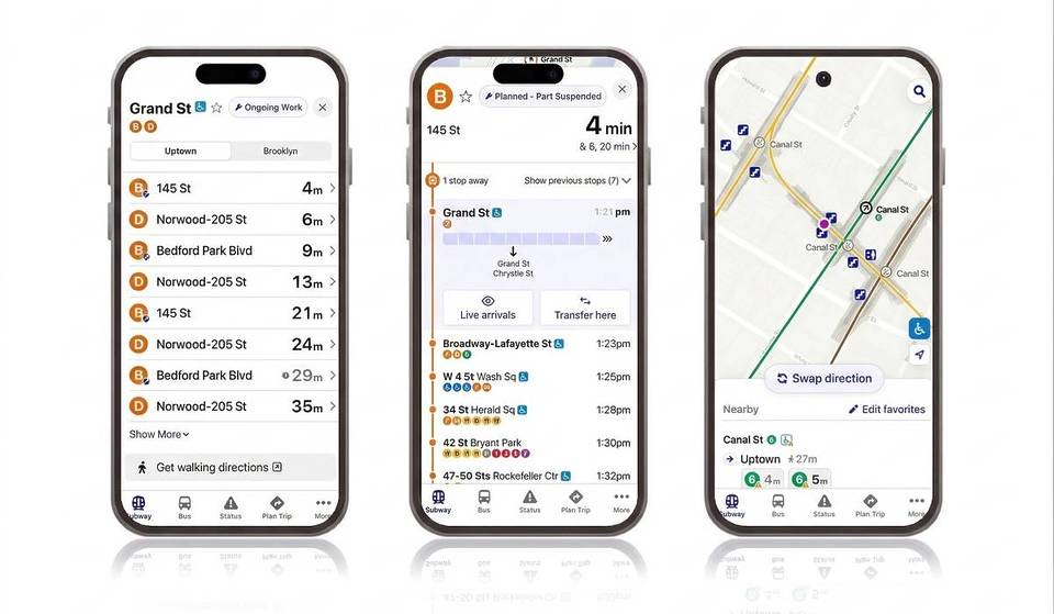 La MTA vient de réorganiser complètement son application mobile avec des arrivées « zéro clic », un suivi en temps réel plus rapide et bien plus encore