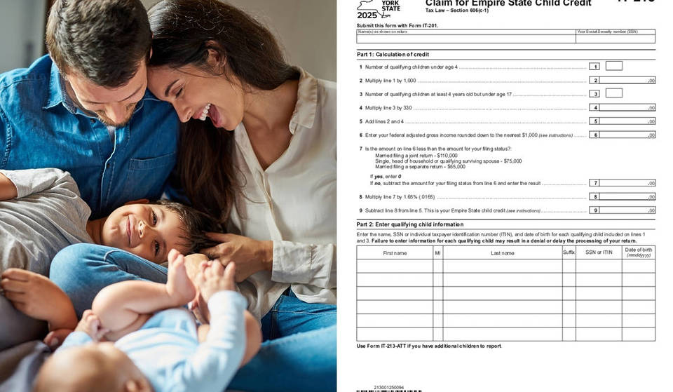 Les crédits d&rsquo;impôt Empire State Child Credit pouvant atteindre 1 000 $ arrivent cette saison fiscale : quelles familles new-yorkaises vont en bénéficier et que dois-tu faire pour recevoir cet argent ?
