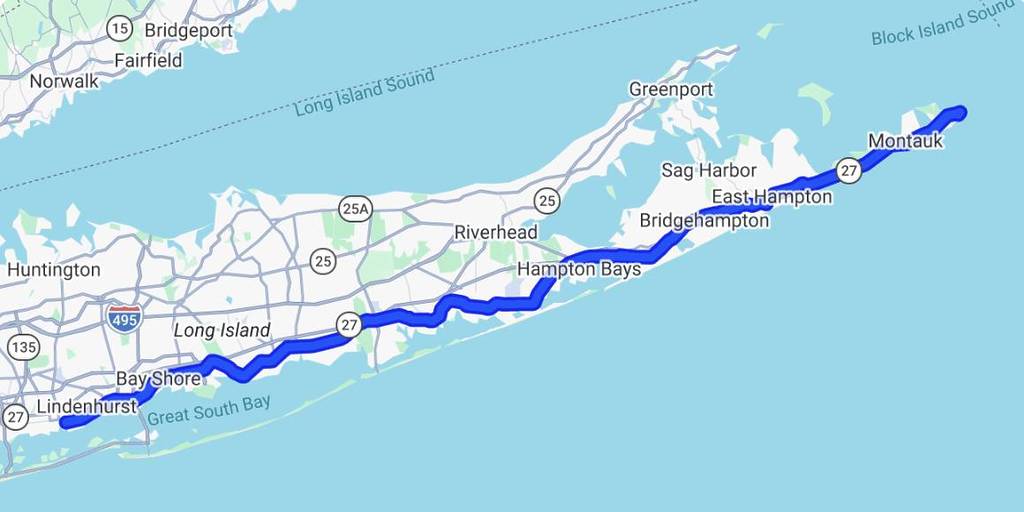 map of montauk highway