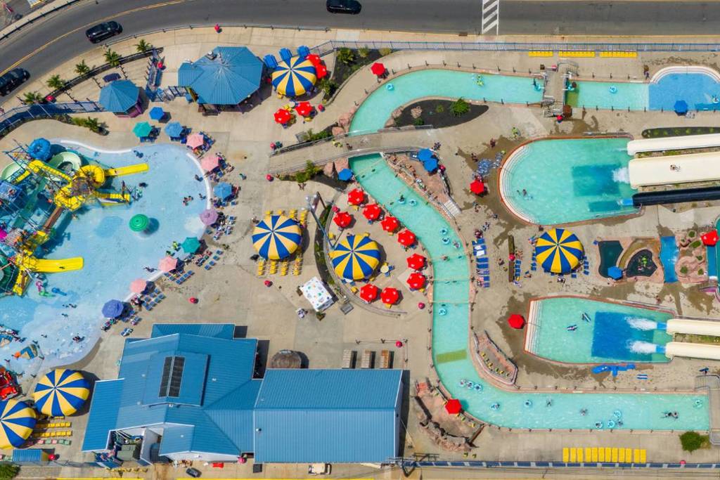 The best ‘old-school’ waterpark near NYC is a century-old nostalgia hub packed with 18 slides, 10-story drops and retro arcades — and it sits on a free beach with oceanfront skyline views