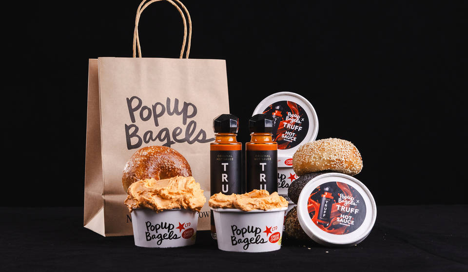 The PopUp Bagels at 177 Thompson Street is transforming into a TRUFF giveaway hub — featuring DJ Chris Lake and free hot sauce bottles