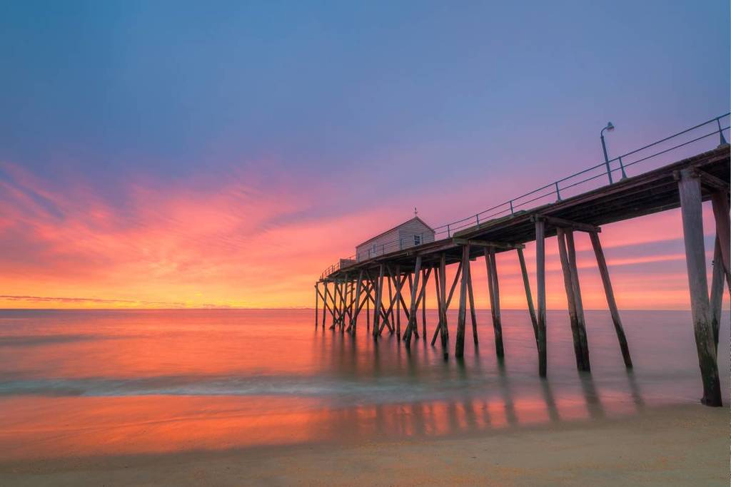 This coastal shore town one hour from NYC—whose name means ‘beautiful sea’ in Italian—is home to one of New Jersey’s longest beaches, complete with a 1.3-mile boardwalk, vibrant surf culture, and breathtaking sunrise views