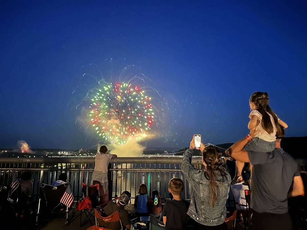people watching fireworks
