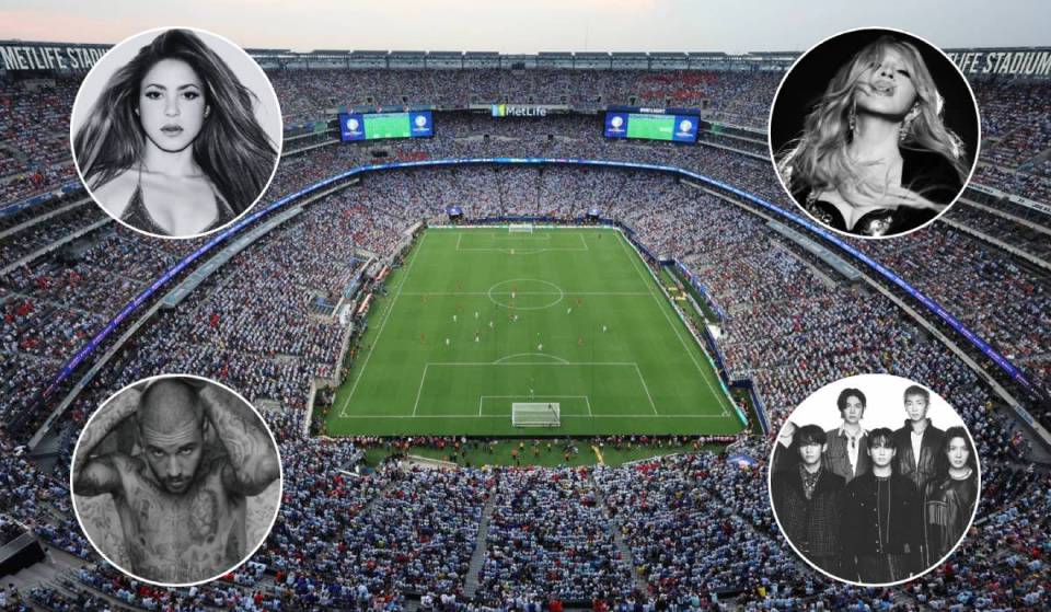 Justin Bieber ist gerade zur historischen Halbzeit-Show des FIFA-Weltmeisterschaftsfinales 2026 im MetLife Stadium gestoßen – zusammen mit Madonna, Shakira und BTS
