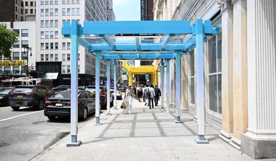 After decades, NYC is finally replacing its infamous ‘eyesore’ scaffolding — and the new sidewalk sheds are brighter, wider &amp; more convenient