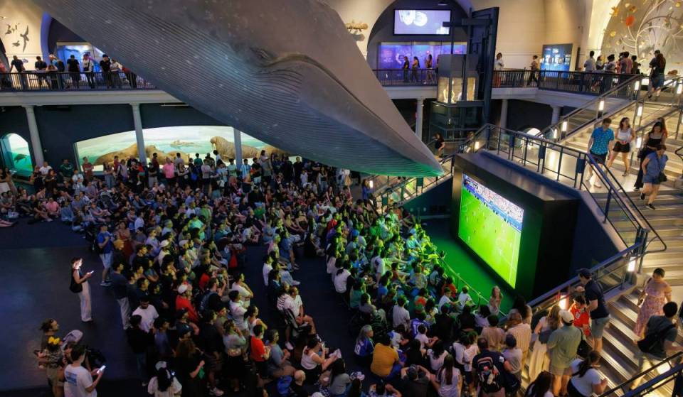 L’American Museum of Natural History di New York trasmetterà la finale dei Mondiali questa domenica sotto la sua famosa balena blu alta 94 piedi