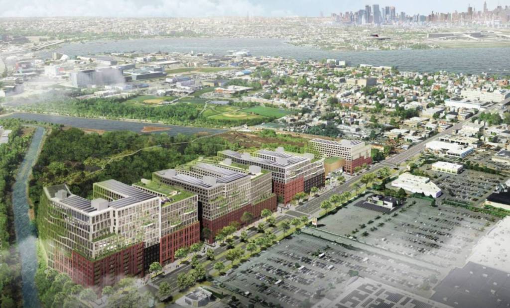 Renderização do projeto de reconstrução do Aeroporto de Flushing