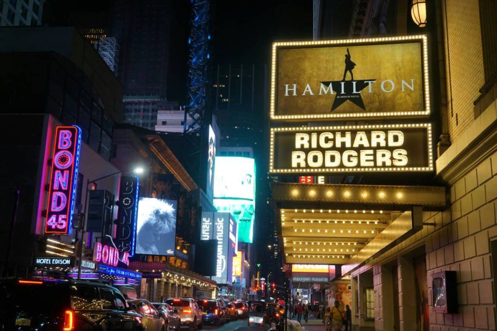 Il musical di Broadway “Hamilton” a New York