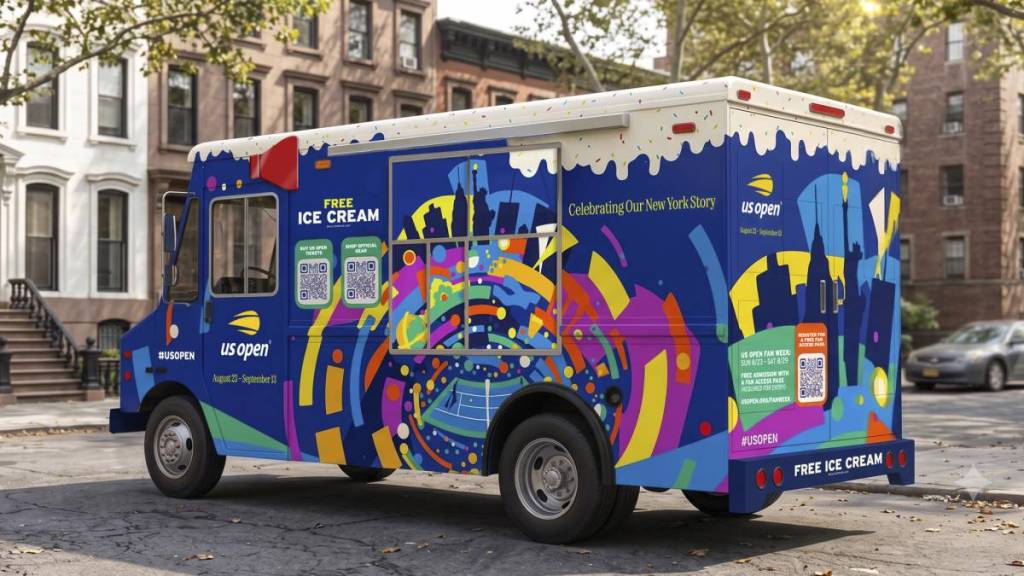Furgoncino dei gelati gratuito dell’US Open 2026