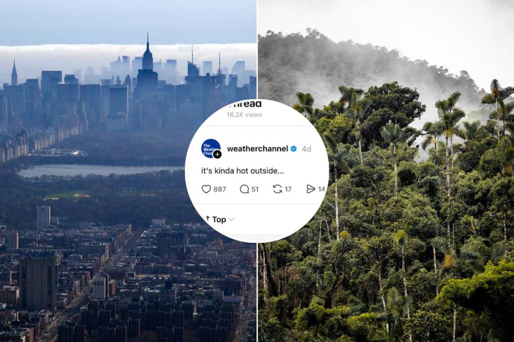 New York is letterlijk net zo vochtig geweest als het Amazonewoud