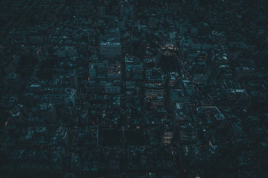 nyc dunkel in der Nacht 