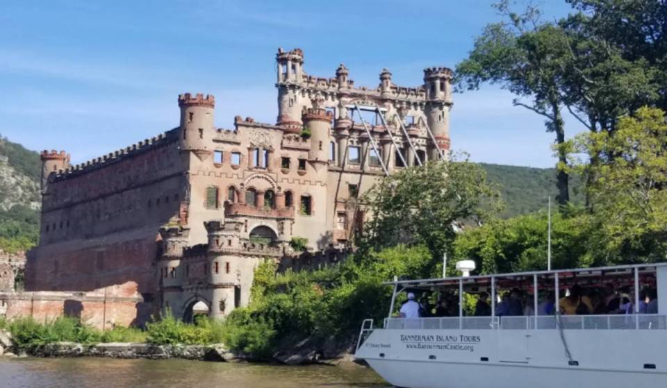 Just 90 minutes from NYC: You can take a 44-passenger boat to a secret island to explore an abandoned Scottish castle and watch movies under the stars