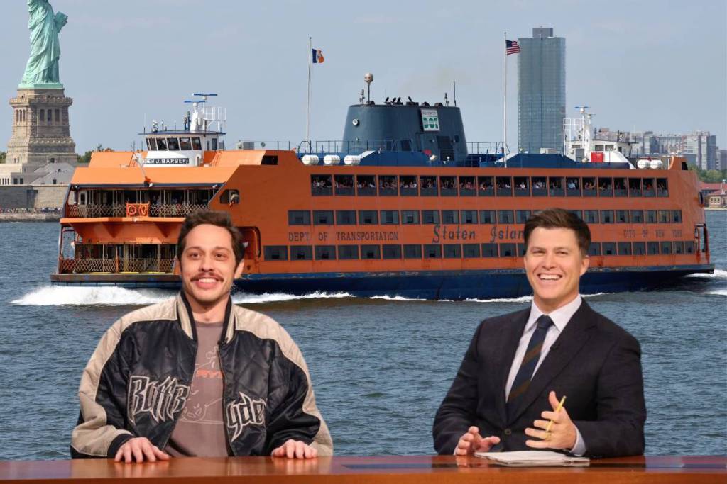 Staten-Island-Fähre und Pete Davidson und Colin Jost