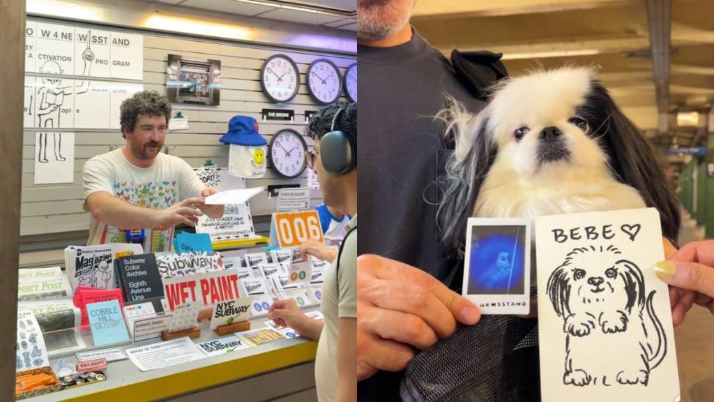 «No puedes vender nada»: Por qué una caseta de metro abandonada en la West 4th Street está regalando arte de la MTA y retratos de ratas