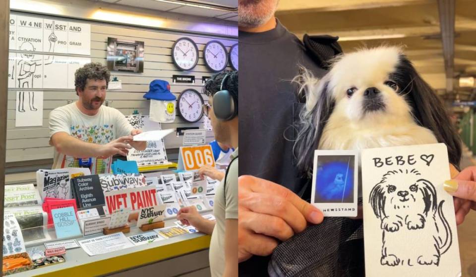 ‘You cannot sell anything’: Why an abandoned West 4th Street subway booth is giving away free MTA art and rat portraits