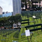 Bryant Park 9/11: video van het eerbetoon met lege stoelen