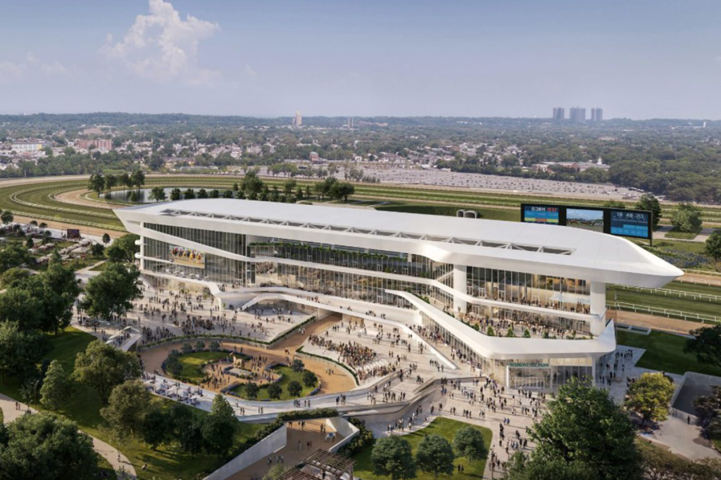 Después de tres años, este emblemático hipódromo de la zona de Nueva York vuelve a abrir por fin sus puertas, tras una remodelación de 555 millones de dólares y con un aspecto totalmente nuevo