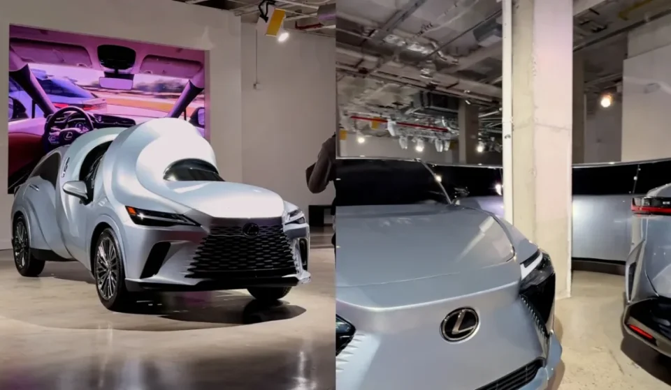 MSCHF and Lexus warped SUV exhibit video in Chelsea NYC