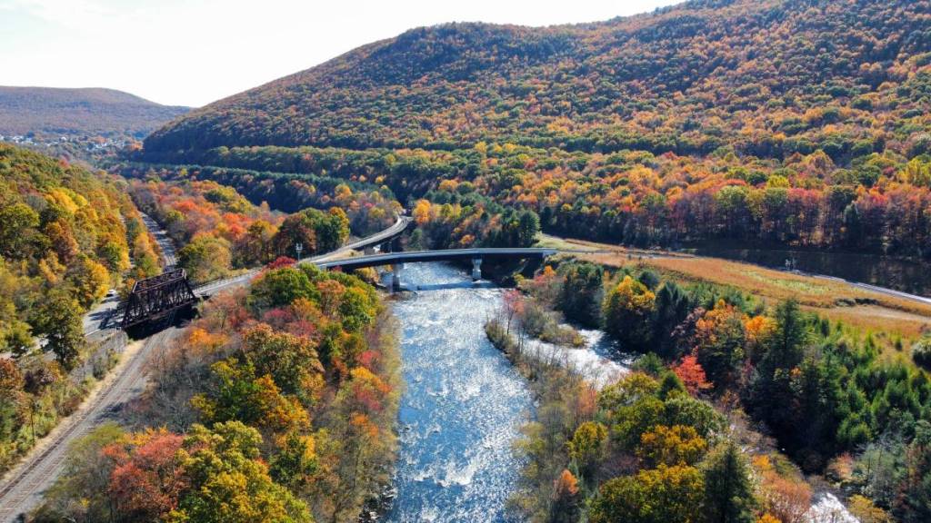Los colores otoñales del Parque Estatal Lehigh Gorge